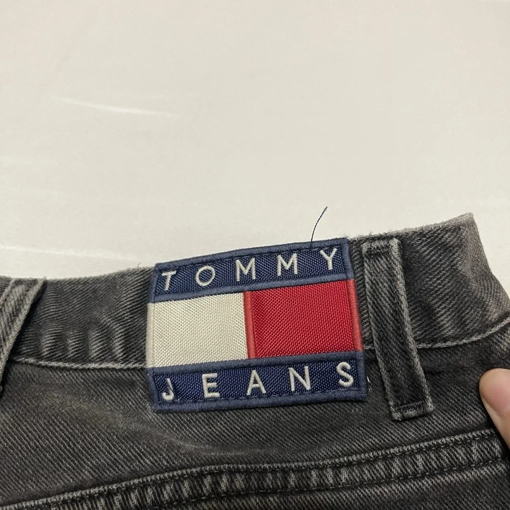 Vintage Tommy Hilfiger Jeans Mens Fits 32x31 Black Baggy Loose Straight Skater